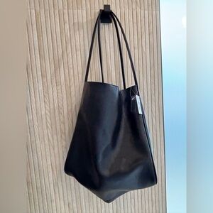 New Anthropology soft leather black tote
